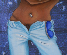 Sex and jean's and glasses F - 2. CARRE : 60 x 60 cm